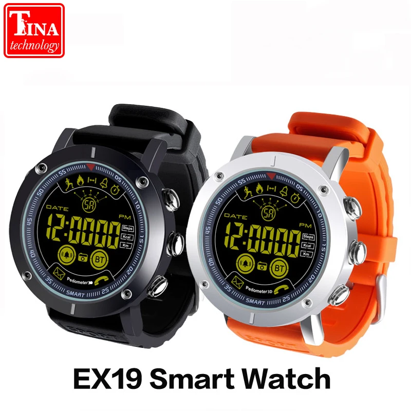 Smart Watch EX19 Waterproof 5ATM Pedometer Smartwatch Ultra long Standby Fitness Tracker Watch And Long standby