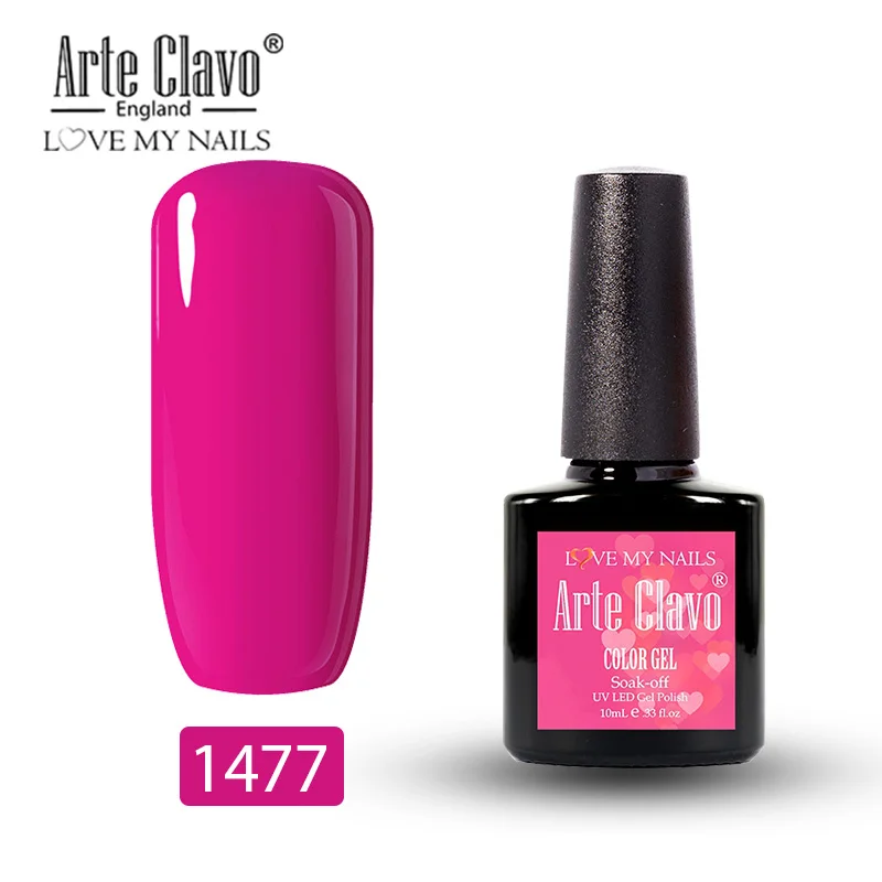Arte Clavo чистый цвет УФ-набор гель-лаков для ногтей для маникюра Гель-лак Полупостоянный УФ замочить от желлак белый Hybird Nails Art - Цвет: 1477