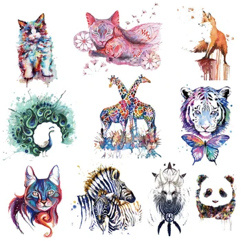 

Fashion Animal Pattern DIY Clothes Patches Heat Transfers Handmade Iron-on Appliques Patches For Clothing T-shirt Decor C2587