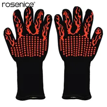 2 шт. термостойкие для барбекью перчатки для гриля силиконовые Премиум изолированные Арамидные Текстильные перчатки для выпечки Прихватки длинные манжеты