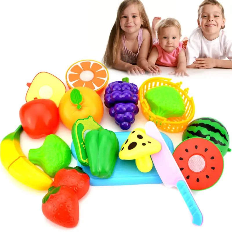 12Pcs/Set Cutting Fruit Vegetable Food Pretend Play Toy Children Kitchen Educational Toys Gifts -17 YJS Dropship