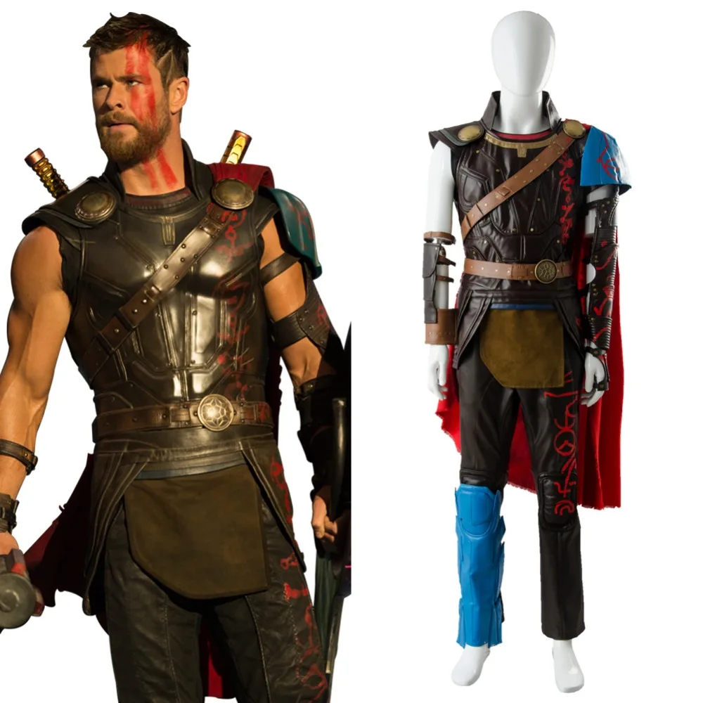 

The Avengers Thor 3 Ragnarok Odinson Cosplay Arena Gladiator Costume Battle Full Set Cosplay Outfit Halloween Carnival Costume