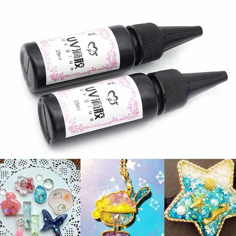 

25ml UV Resin Ultraviolet Solidify Resin Activated Crafts Clear Adhesive for DIY Jewelry Mold LBShipping