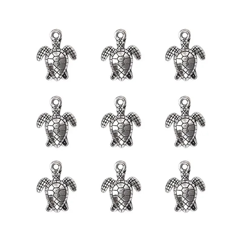 

20Pcs Vintage Silver Color Animal Sea Turtle Spacer Beads For Bracelet Makings Free Shipping DIY Necklace/Earrings 2018