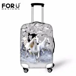 FORUDESIGNS/3D Прохладный животное лошадь путешествия чемодан защитный чехол спандекс непромокаемая пыль дождевик для 18-30 дюймов чемодан чехол
