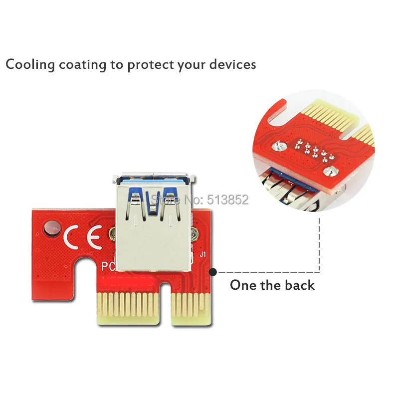Ver 007 s красный pci e 1X к 16X RI S er Card Extender PCI expre адаптер USB 3.0 кабель/15Pin profe рациональная