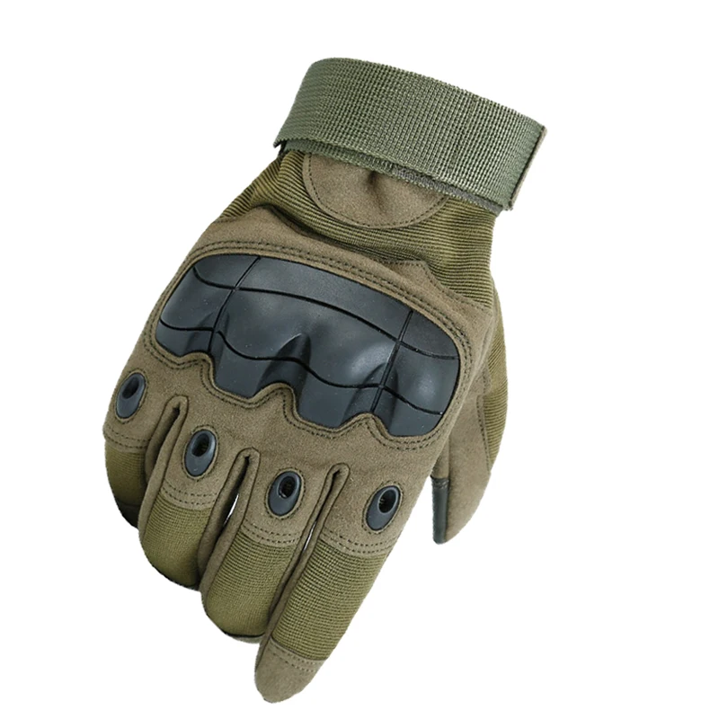 Перчатки для мотокросса с сенсорным экраном, защитное снаряжение для мотокросса, резиновые жесткие перчатки для мотогонок, для мужчин и женщин - Цвет: Full green