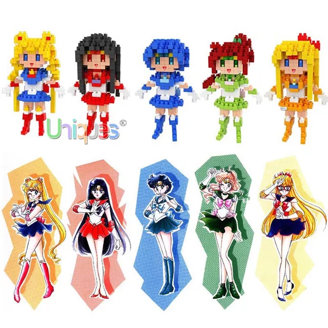 5pcs anime sailor moon sailor venus jupiter sailor boyu blocks small block 5pcs anime sailor moon sailor venus jupiter sailor boyu blocks small block