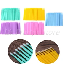 100Pcs Disposable Individual Lash Removing Micro Brush Eyelash Extension Beauty Tools HTY07