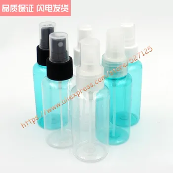 

80ml clear/transparent PET bottle with black/white/clear plastic sprayer.mist PET bottle. travel refillable perfume container