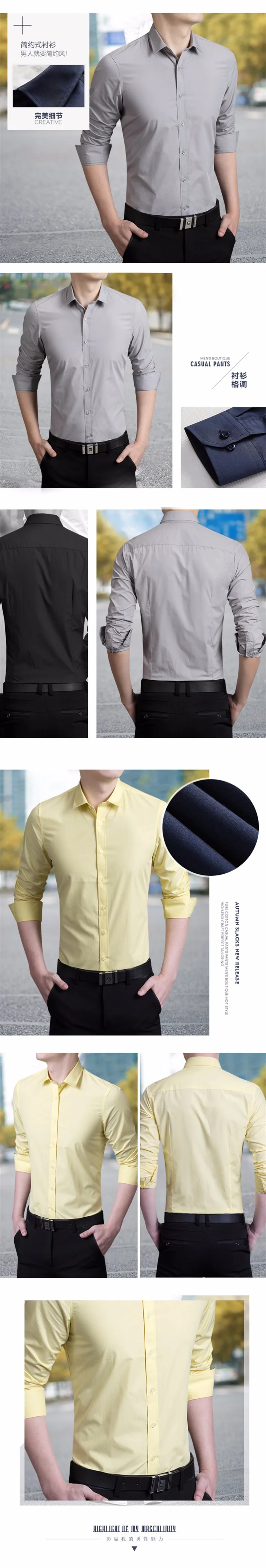 Bolubao Новый Для мужчин Повседневная рубашка брендовая одежда рубашка из хлопка мужская одежда рубашка с длинным рукавом Slim мужские деловые