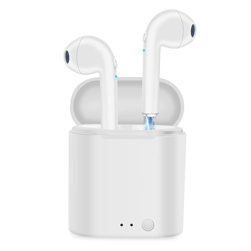 Беспроводные наушники Bluetooth i7 i7s TWS стерео вкладыши для Iphone 8 X Samsung S6 S8 + S7 Edge