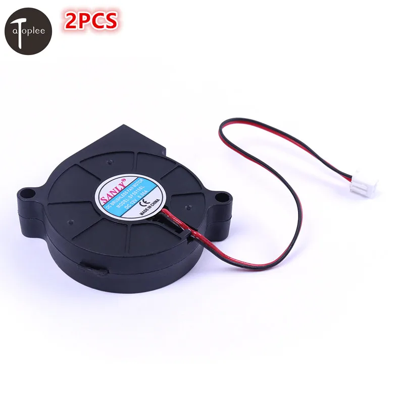 

2PCS DC12V 0.06A SF5015SL Cooling Turbine Blower Fan Silent Blower Snail Fan 50*50*15mm For Heater Dedicated 1.8CFM