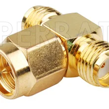 Superbat 5 шт., SMA адаптер SMA штекер toFemale Jack "T" Тип коаксиальный РЧ-разъем