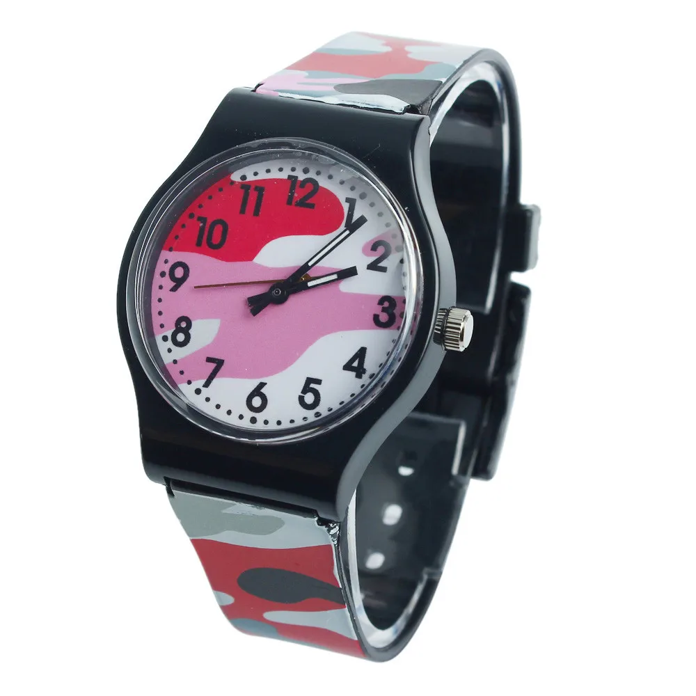 Высокое качество Детские Relogio Masculino модные камуфляжные часы кварцевые наручные часы для девочек и мальчиков подарки для детей Saat
