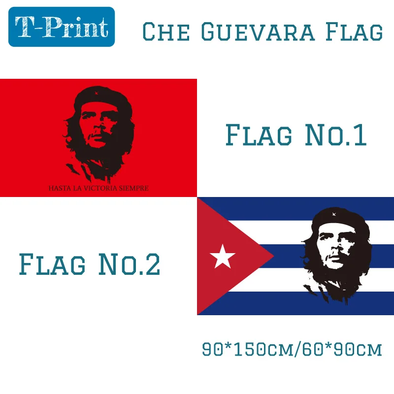 Che Guevara Cuba Flag 3x5 Ft 90*150cm Communist Revolutionary Revolution Cuban Political | Дом и сад
