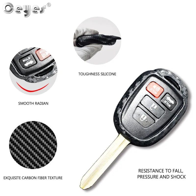 Car carbon fiber key cover for TOYOTA (2)