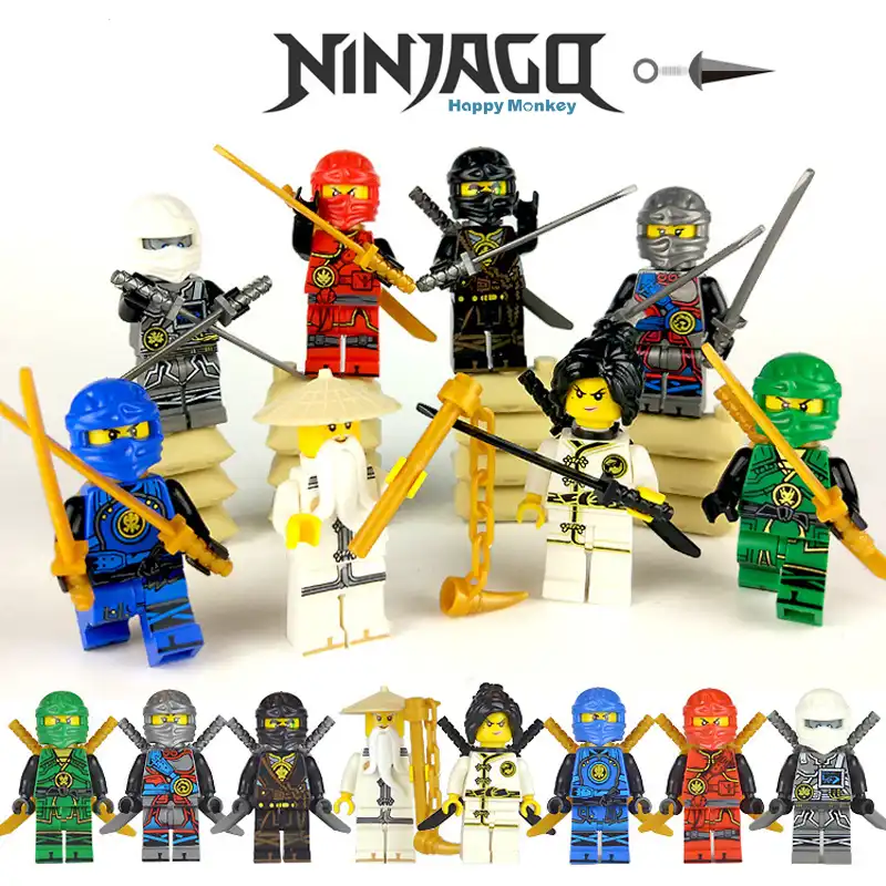 Ninja Kai Jay Zane Cole Lloyd Carmadon Ninjago figures