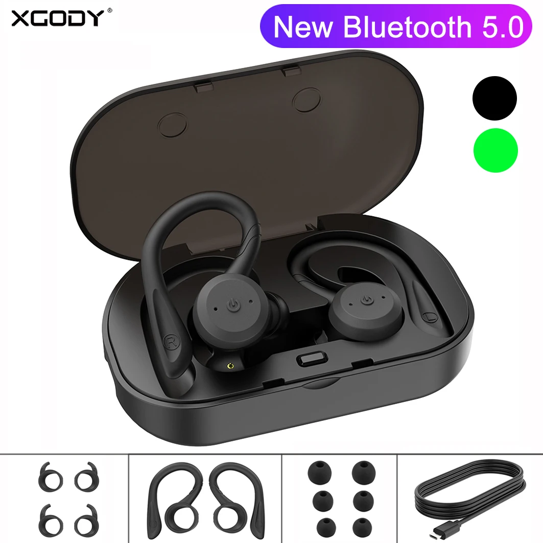 XGODY TWS BE1018 Bluetooth 5,0 Беспроводные наушники с зарядным устройством и активным шумоподавлением водонепроницаемые наушники IPX7