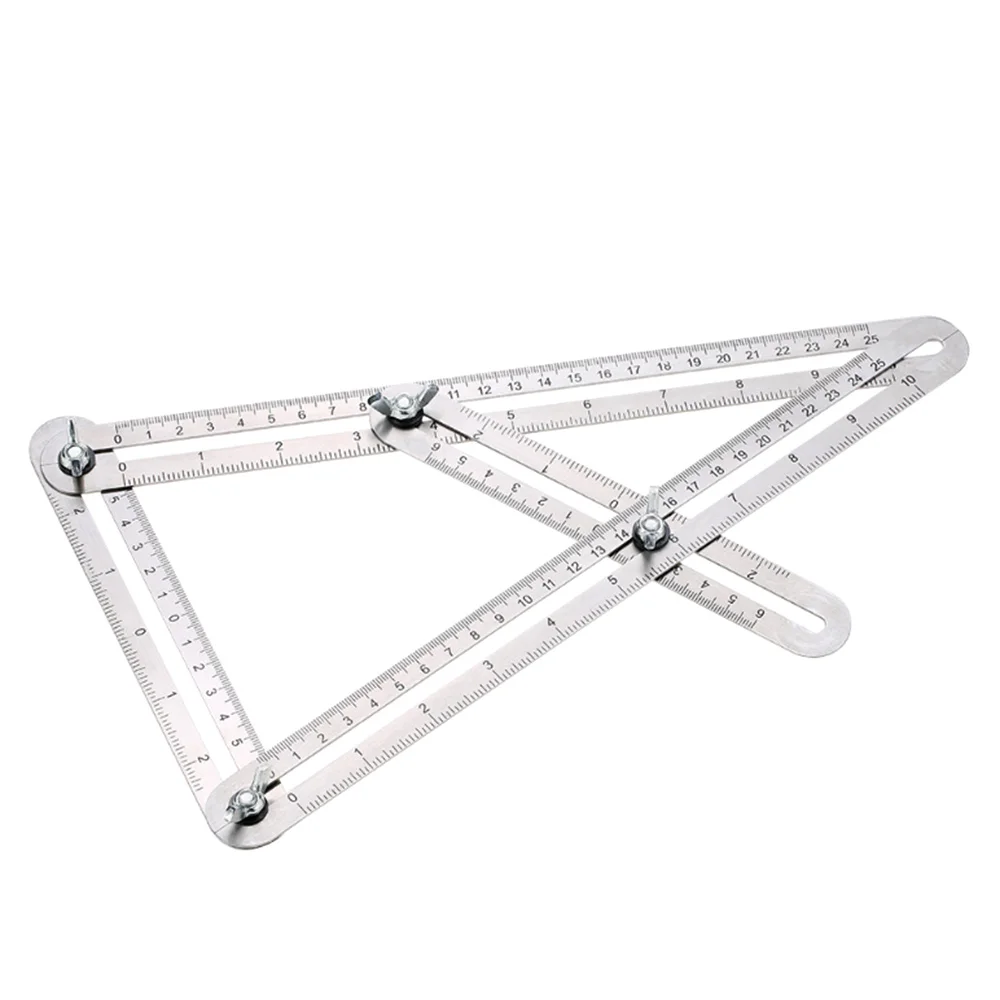 

1PC Stainless Steel Practical Four Folding Plastic Angle Ruler Multifunctional Measuring tools for Craftsmen school Stationery
