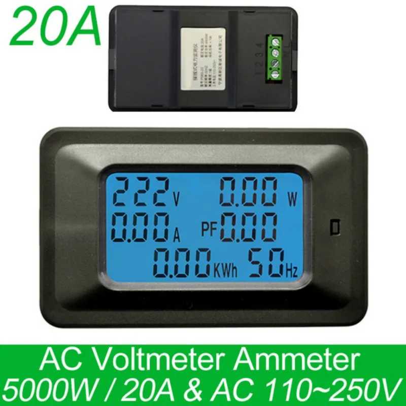 AC 85 250V Digital Voltage Meters Indicator Power Energy Voltmeter