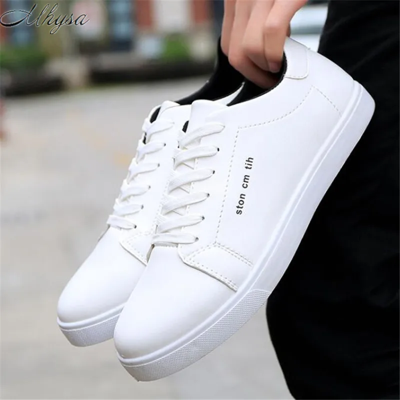 Mhysa 2019 spring new autumn white men's canvas shoes fashion comfortable breathable casual shoes men's flat shoes sneakers L215