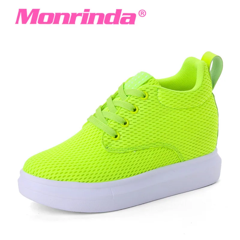 Monrinda Brand Height Increasing Outdoor Walking Shoes Women Sneakers