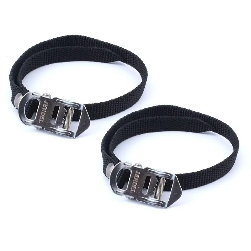 

1-Pair Strong Mountain Bicycle Pedal Strap Black Nylon Fixed Gear Bike Pedal Toe Foot Straps Binding Band For All Toe Clips