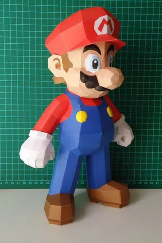 3D бумажная модель Супер Марио стоящая DIY игрушка ручной работы