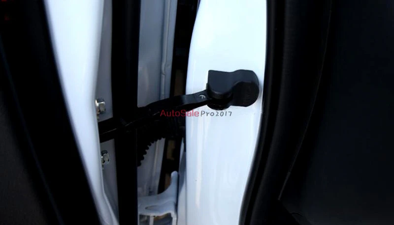 

For Honda Civic 10th Gen 4dr Sedan 2016 2017 Black engineering plastics Car Door Check Arm Protection Cover Trim 4pcs