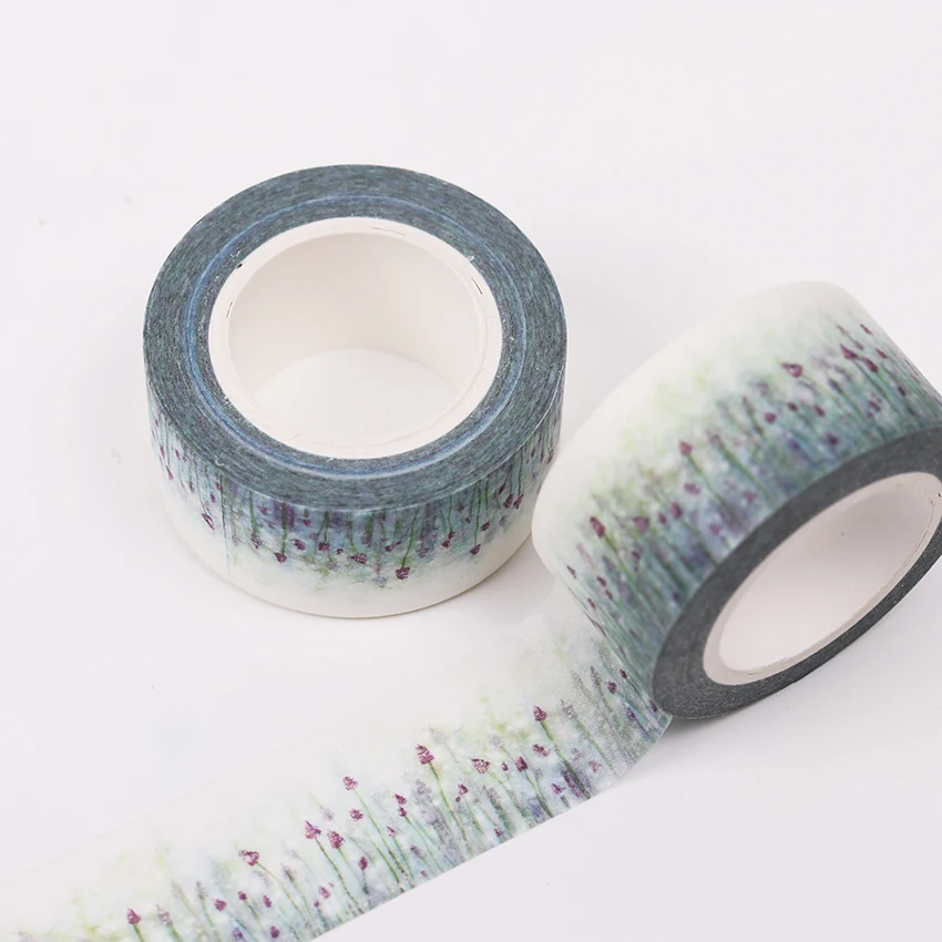 1PC 20mm*10m Decorative Stationery Washi Tape DIY Lavender Flower