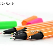 1 шт., кисть для рисования, немецкая Ручка STABILO fiber, неоновая флуоресцентная Цветная кисть для эскиза, художественный маркер, 5 цветов, DP010