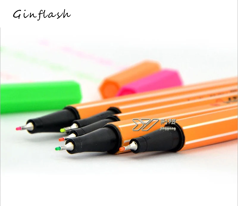 

1pc paint brush German STABILO fiber pen point Neon fluorescent color Sketch art marker 5 colors available DP010