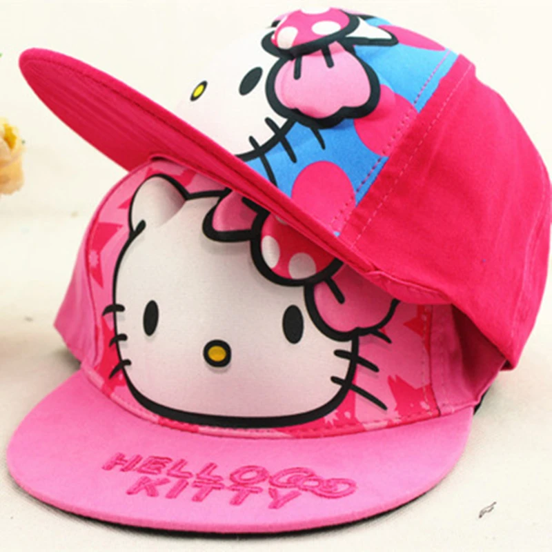 

100% Cotton Cartoon Hello Kitty Children Caps Sports Baseball Caps Adjustable Hat Dropshipping