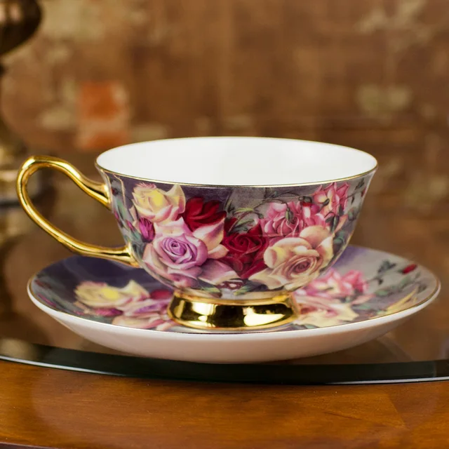 Free shipping European /English style Fashion bone china coffee cup set