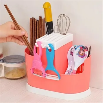 

Creative Multifunctional Drain Chopsticks Storage Box Cutlery Knife Fork Spoon Compartment Storage Rack Home Kitchen Accessories