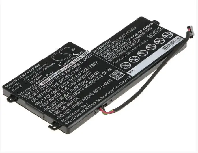Аккумулятор Cameron Sino 2000 мАч для ноутбука Thinkpad K2450 T440 T450 X240 Touch 45N1112 45N1113