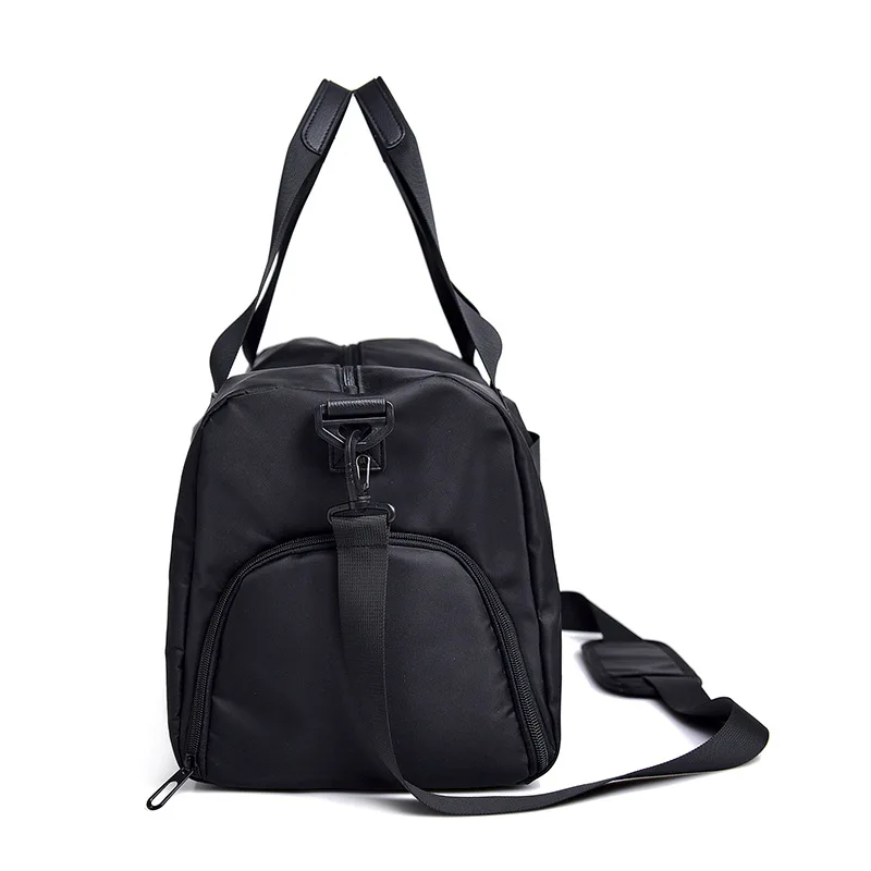 Водонепроницаемая нейлоновая сумка для ручной клади, мужская спортивная сумка для фитнеса, черная сумка для путешествий, большая сумка на выходные, сумка-тоут с карманом для обуви