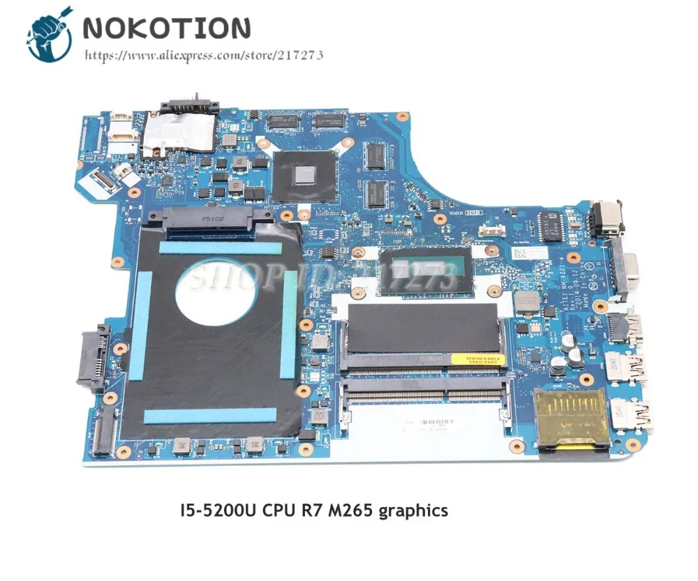 

NOKOTION FRU 00HT644 AITE1 NM-A221 For Lenovo Thinkpad E550 E550C Laptop Motherboard I5-5200U CPU Radeon R7 M265 graphics