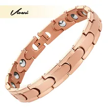 Vivari Bio унисекс браслет из нержавеющей стали для женщин 99.99999% твердый Германий Far Infra Шарм Красный золотой цвет браслет