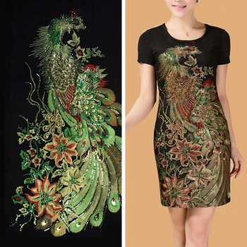 

Phoenix embroidery buiter patch Paillette patch applique DIY garment Accessories applique One pcs/lot