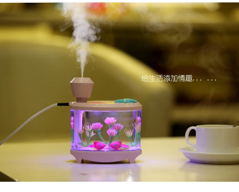Аквариум Светодиодный увлажнитель воздуха USB домашний увлажнитель воздуха очиститель распылитель Аромалампа тумана fogger аквариум