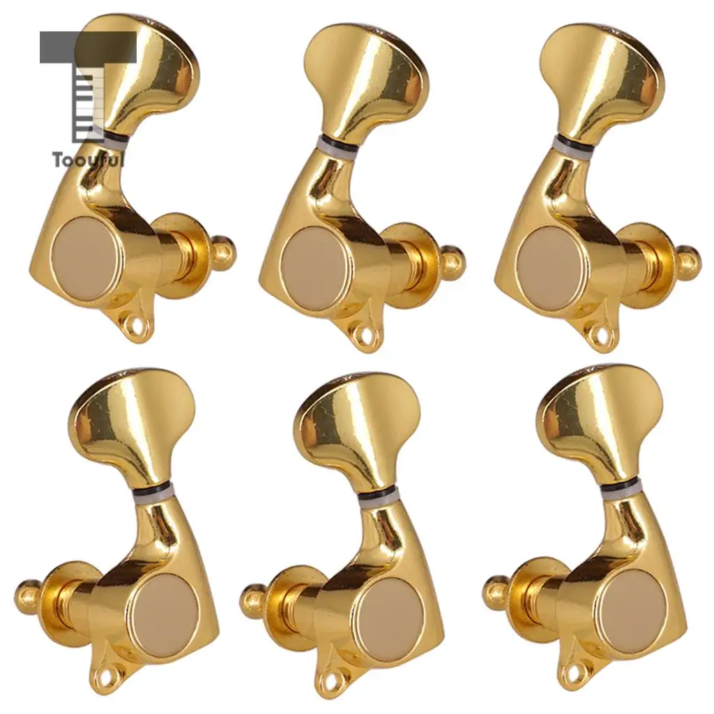 

Tooyful Golden Sealed String Tuning Key Tuners Machine Heads for Steel String Guitar 3R3L
