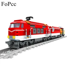 588Pcs City Series Train With Tracks Building Blocks Railroad Conveyance Kids Model Bricks Toys For Children Legoings