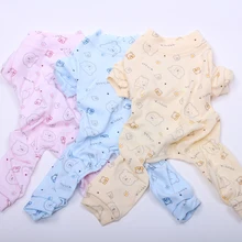 Мягкая Пижама для собак, кошек, медведей, дизайнерская одежда для сна, ночная рубашка для кошек, щенков, одежда для сна, 5 размеров, 3 цвета