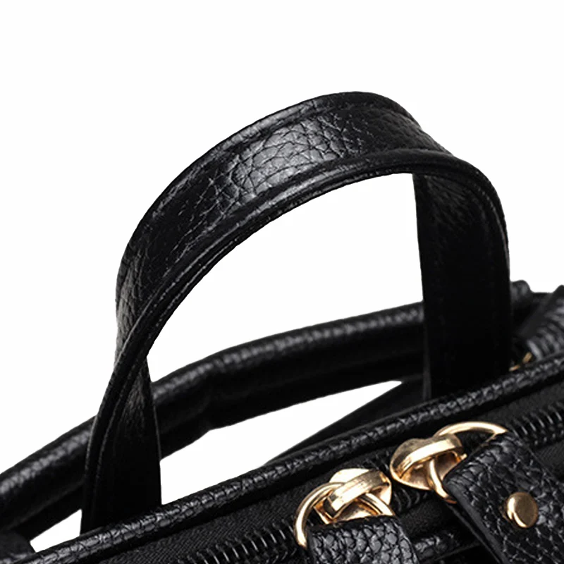 Women Backpack PU Leather Black Female Shoulder Bags Small Ladies Handbags Designer Fashion Girls School Backpack Rucksack BP0185 (6)