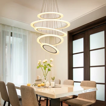 

New Creativity Rings Modern Led Chandelier For Living Diningroom Kitchen Suspension luminaire chandelier lighting AC85-265V