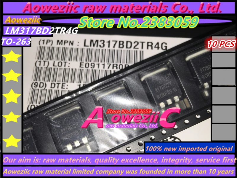 Новый оригинальный регулятор Aoweziic LM317BD2TR4G LM317BD2T 317BD2T TO-263 регулируемый