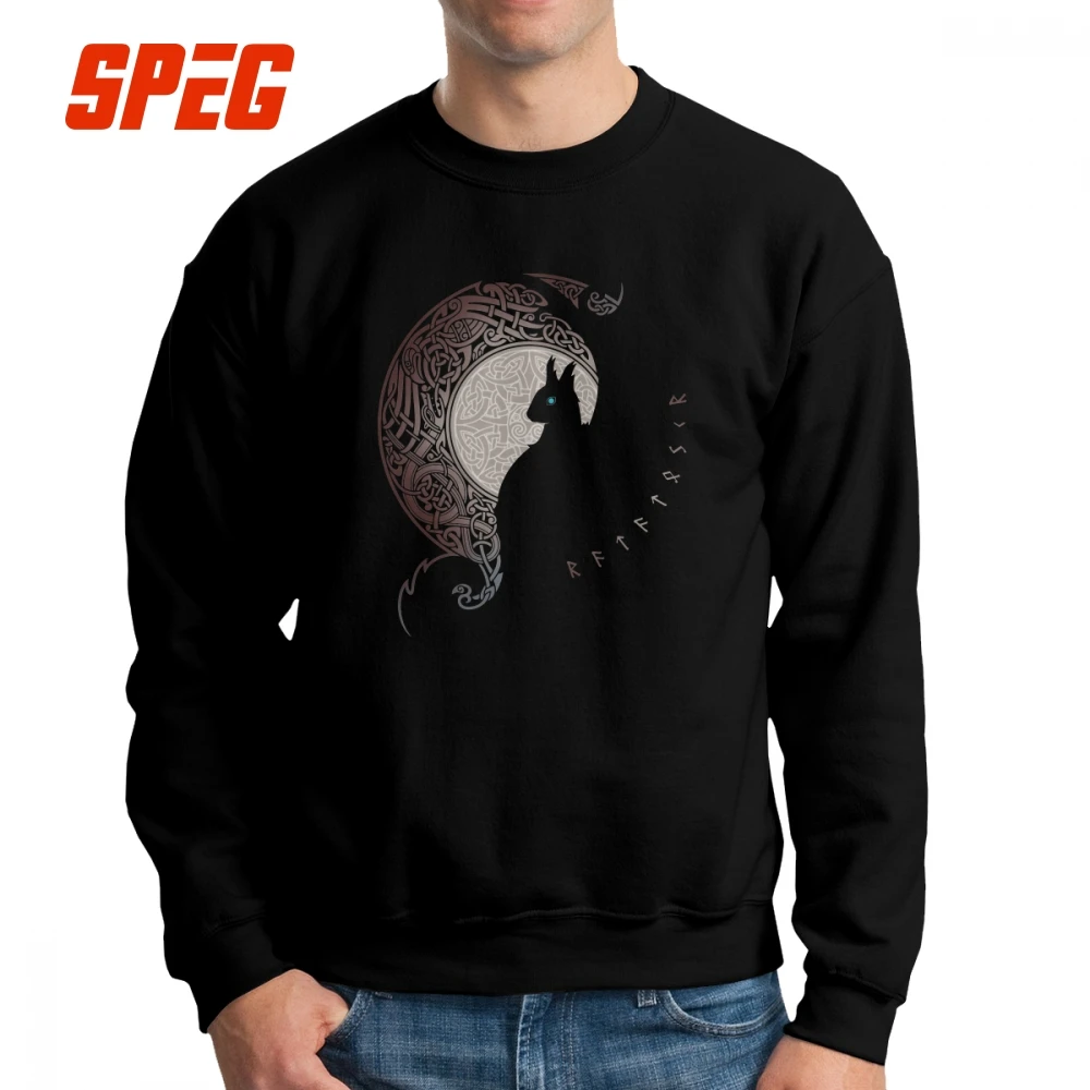 Ratatoskr Viking Valhalla Odin Men Pullover Pure Cotton Vintage Sweatshirt Crew Neck Designs Hoodie