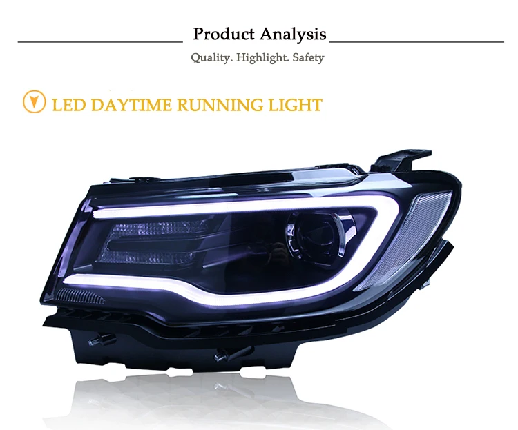 D-YL Автомобиль Стайлинг фара для джип компас фары компас 2011- светодиодный фары H7 D2H Hid вариант Ангел глаз биксеноновые фары